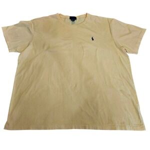 Polo Ralph Lauren Mens XL Yellow Short Sleeve Crewneck Pony Logo Cotton T-Shirt